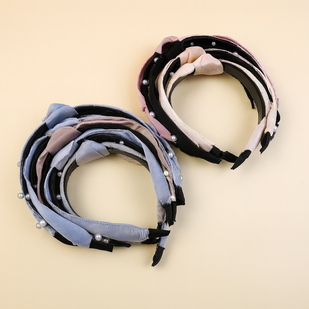 Pearl Dot Fabric Hair Band