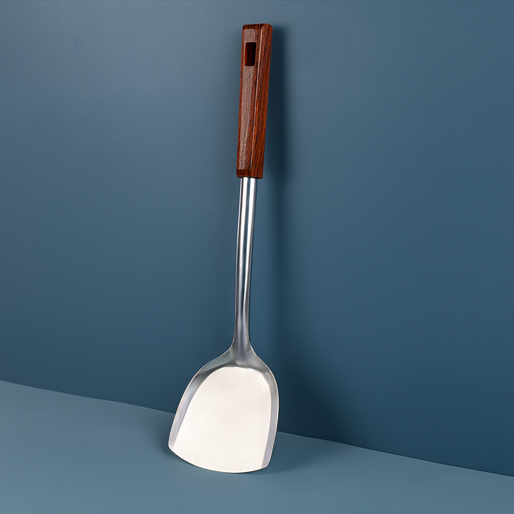 Square hole cooking shovel