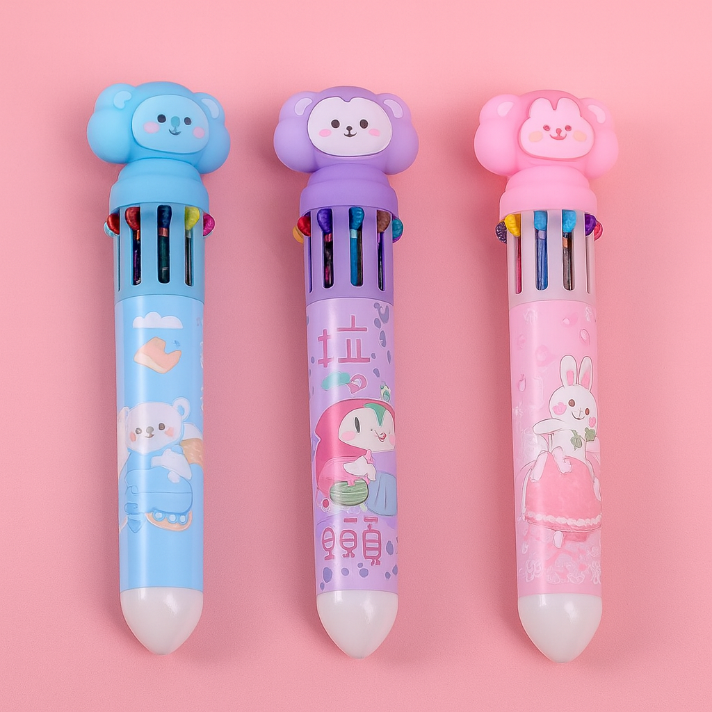 Rabbit Ten Color Clickable Ballpoint Pen Mp-007