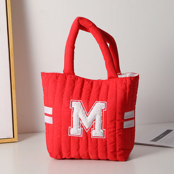 Simple english letter shoulder bag -red