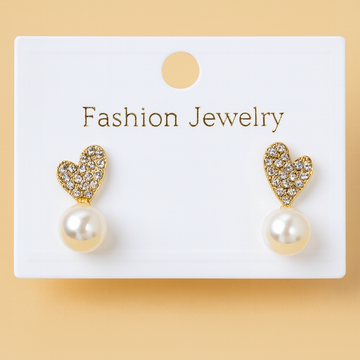 Pearl Heart Earrings