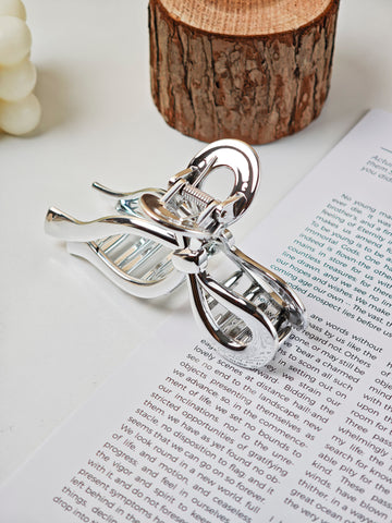 Silver Series Bowknot Acrylic Hair Claw