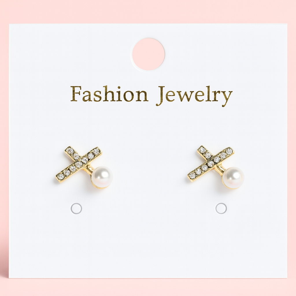 Triangle Earrings With Diamonds