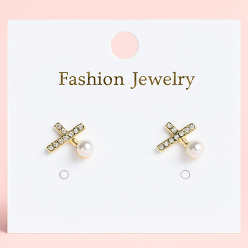 Triangle Earrings With Diamonds