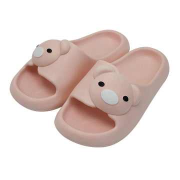 Cute pet bear head pink women's household slipper size 36-37