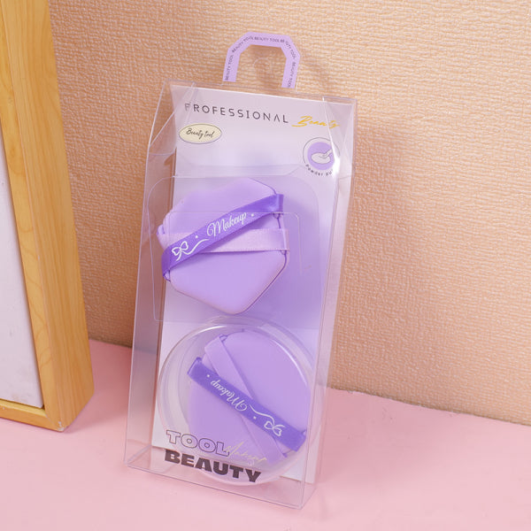 Hydrophilic Double Ribbon Cushion Powder Puff 2pcs