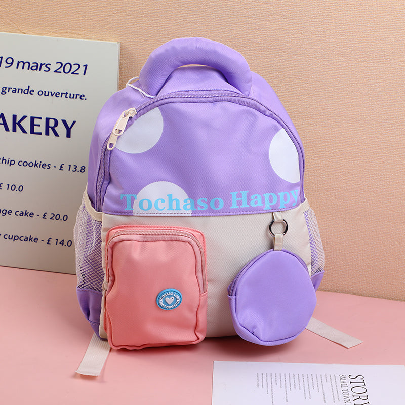 Little Animal Printed Kids' Shoulder Bag-Purple