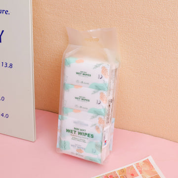 Fresh baby hand and mouth soft wipes (8 counts *8 packs）