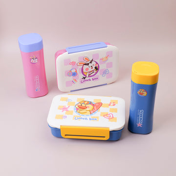 HS-BWFH6001 Cute animal lunch box and water cup set