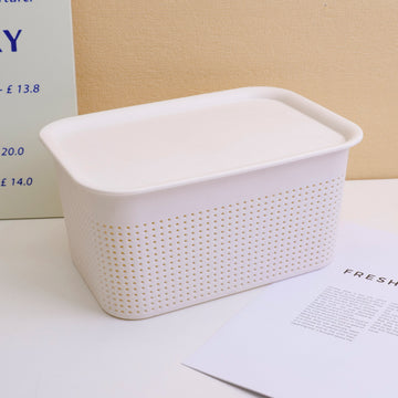 Simple Storage Basket with Lid S