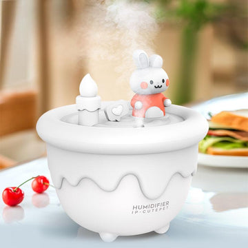 M339 Magic Rabbit Night Light USB Humidifier - White