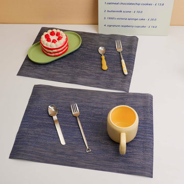 Simple Stripe Placemat 2pcs-Dark Grey