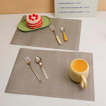 Simple Stripe Placemat 2pcs-Beige