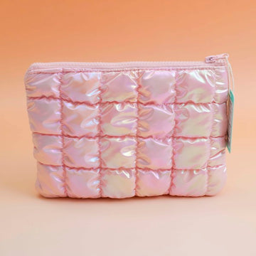 Cotton Grid Official Makeup Bag - Pink