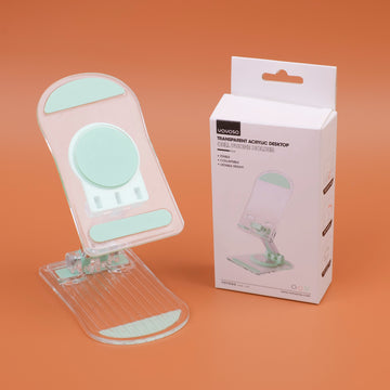 Transparent Acrylic Desktop Cell Phone Holder - Green