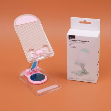 Acrylic Desktop Cell Phone Holder - Pink