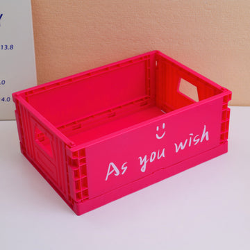 Collapsible flat container basket XL