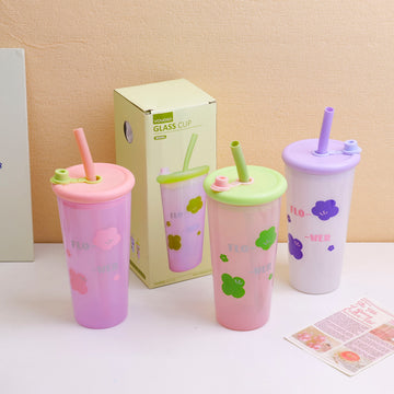 Cute Flower Jelly Glass Cup -800ml