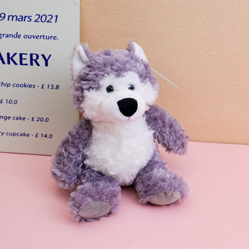 Small belly series dog sitting plush doll -45cm(Plastic Eyeball)