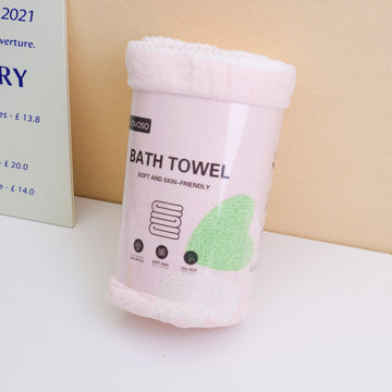 Sweet flower bath towel-pink