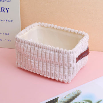Medium fat pile composite storage basket