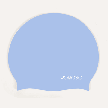 Solid color swimming cap for kids - blue