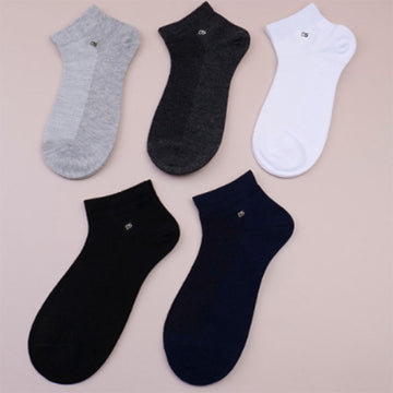 Solid color men’s short socks 3 pairs