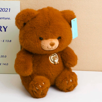Sitting brown plush bear doll -25cm
