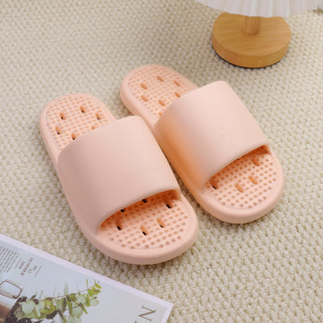 Water leak quick dry women's bathroom flip-flops Pink 38-39