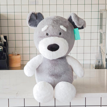 Schnauzer Puppy Series - Prone Position Plush Doll - 60 cm