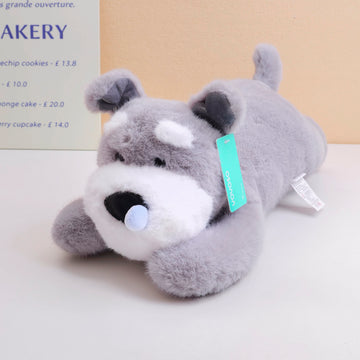 Schnauzer Puppy Series - Prone Position Plush Doll - 45 cm