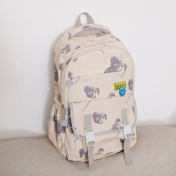 Cute Bear Head Backpack-Apricot