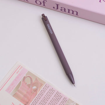 Grey frosting minimalist neutral pen - blue core 0.5mm