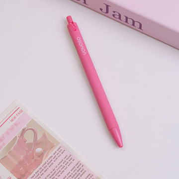 Pink frosting minimalist neutral pen - blue core 0.5mm
