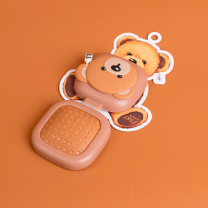 TEDDY ISLAND Series - Square-shaped Folding Mirror Comb