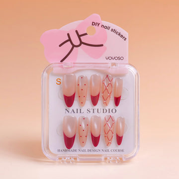 Sweetheart Girl Press-on Nails - Love for Roses, 10 pieces