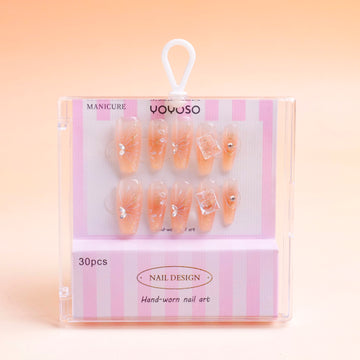 Sweet Promise Press-on Nails - Wings of the Stars, 30 pieces