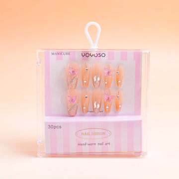 Sweet Promise Press-on Nails - Innocent Bloom, 30 pieces