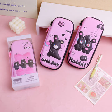 Pink Rabbit EVA Pencil Case