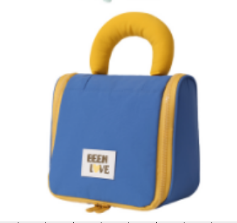Marshmallow Hook-equipped Toiletry and Cosmetic Bag - Blue