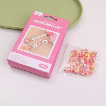 DIY Bracelet Bead Stringing Set - Pink