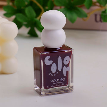 Cute Double-Ball Nail Polish - Dark Red