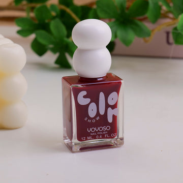 Cute Double-Ball Nail Polish - Blood Red