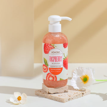 350ml Exfoliating Shower Gel - Raspberry Scented