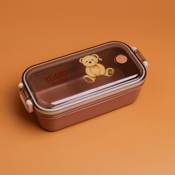 HS-BDH6001 TEDDY ISLAND Lunch Box - 450ml Coffee