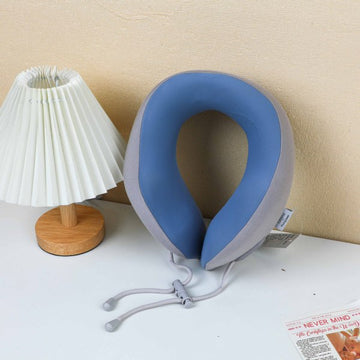 Solid Color U-Shaped Pillow - Light Gray