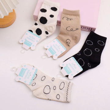 Polka Dot Kids' Mid-Calf Socks – Small Circles M 2 Pairs