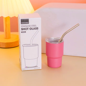 HS-BWB6001 Stainless Steel Shot Glass – Style B 90ml Pink