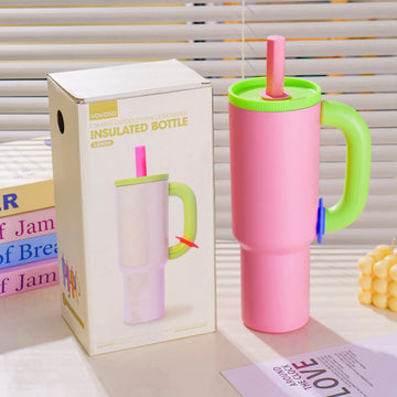 HS-BWB6001 Creative Outdoor Vehicle-Mounted Insulated Bottle 1.2L-Pink