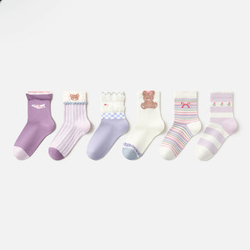 Cute Bear Kids' Mid-Calf Socks M
